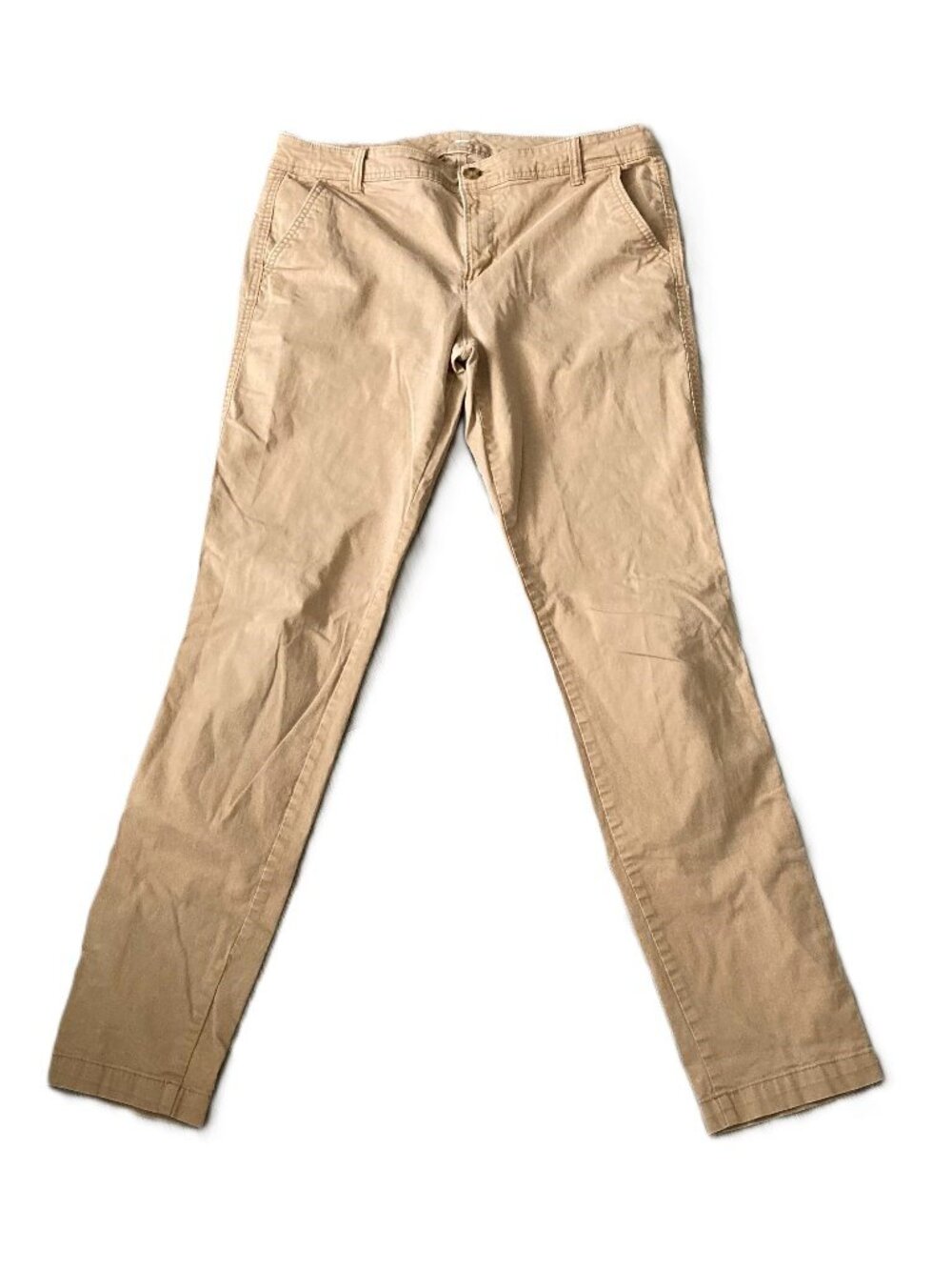OLD NAVY Skinny Khaki Beige Tan Slacks Pants Womens Size 12 Tall